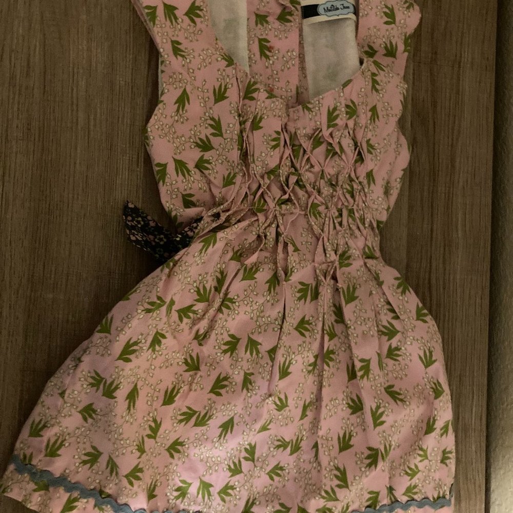 Matilda Jane Pink Floral Print Tie and Button Back Tunic Long Tank Top 4 Blouse